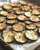 Baked Zucchini Slices with Crispy Breadcrumb Topping