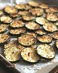 Baked Zucchini Slices with Crispy Breadcrumb Topping