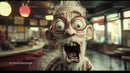 Creepy Clown Mask with Exaggerated Eyes for Horror and Halloween