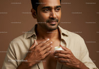 Male Grooming with Skin Moisturizer - Skincare and Self-Care Concept