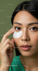 Close-up of a Woman Applying Under Eye Patch for Skincare