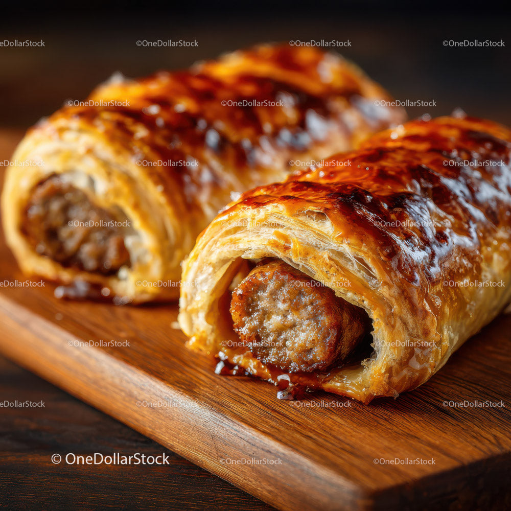 Meat-filled Pastry with Caramelized Glaze and Crispy Crust