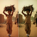 Before and after Documentary Lightroom preset edit