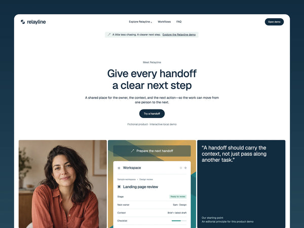 Relayline – Website Template for AI Agents