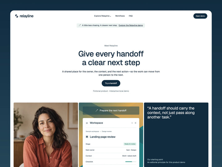 Relayline – Website Template for AI Agents