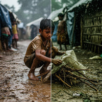 Before and after Documentary LUT Pack effect
