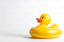 Yellow Rubber Duck in Floating Pool Toy for Summer Fun