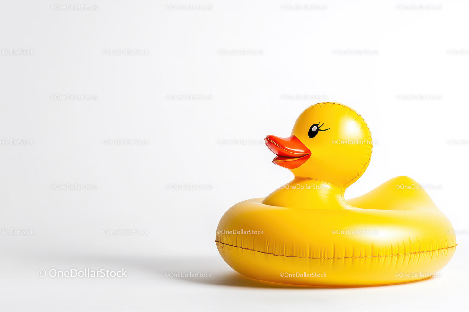 Yellow Rubber Duck in Floating Pool Toy for Summer Fun