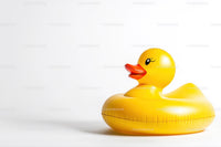 Yellow Rubber Duck in Floating Pool Toy for Summer Fun