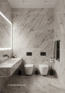 Modern Marble Bathroom with Stylish Fixtures and Sleek Design