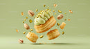 Puff Pastry with Pistachio Cream and Nuts Floating