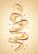 Floating Apple Slices with Delicate Pink Petals