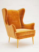 Stylish Velvet Armchair with Elegant Mid-Century Design