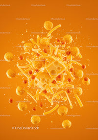 Floating Cheese and Snack Mix with Crunchy Balls