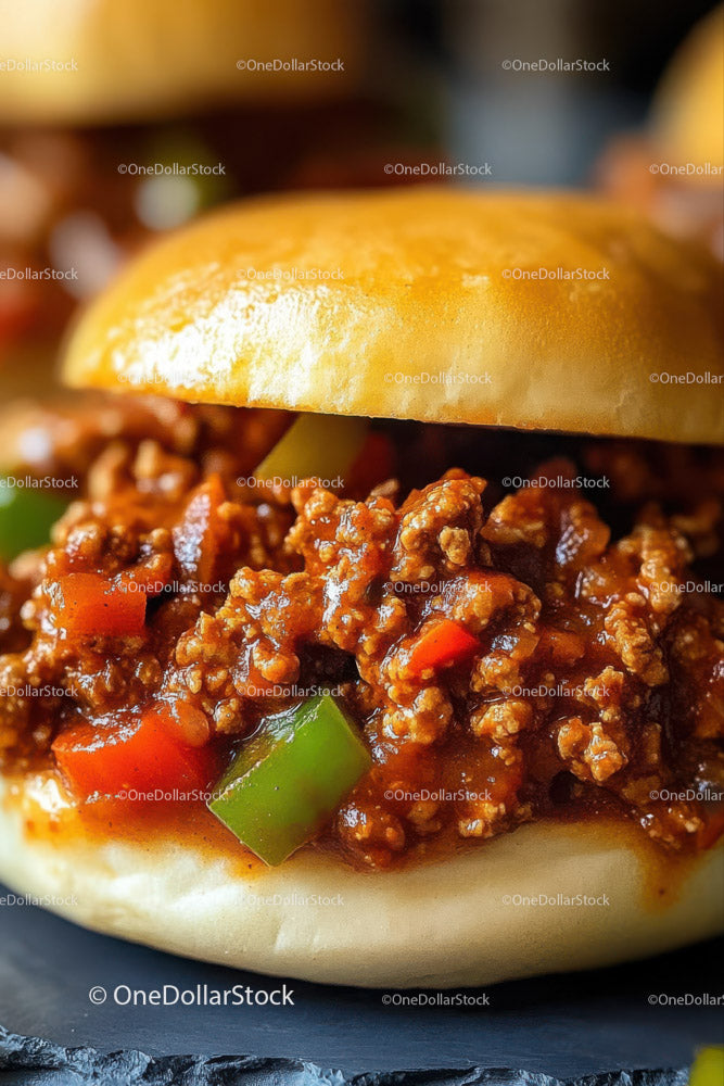 Soczysty burger z mielonej wołowiny z papryką i miękką bułką