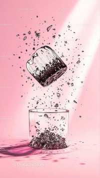 Glass Shattering in Mid-Air with Flying Fragments
