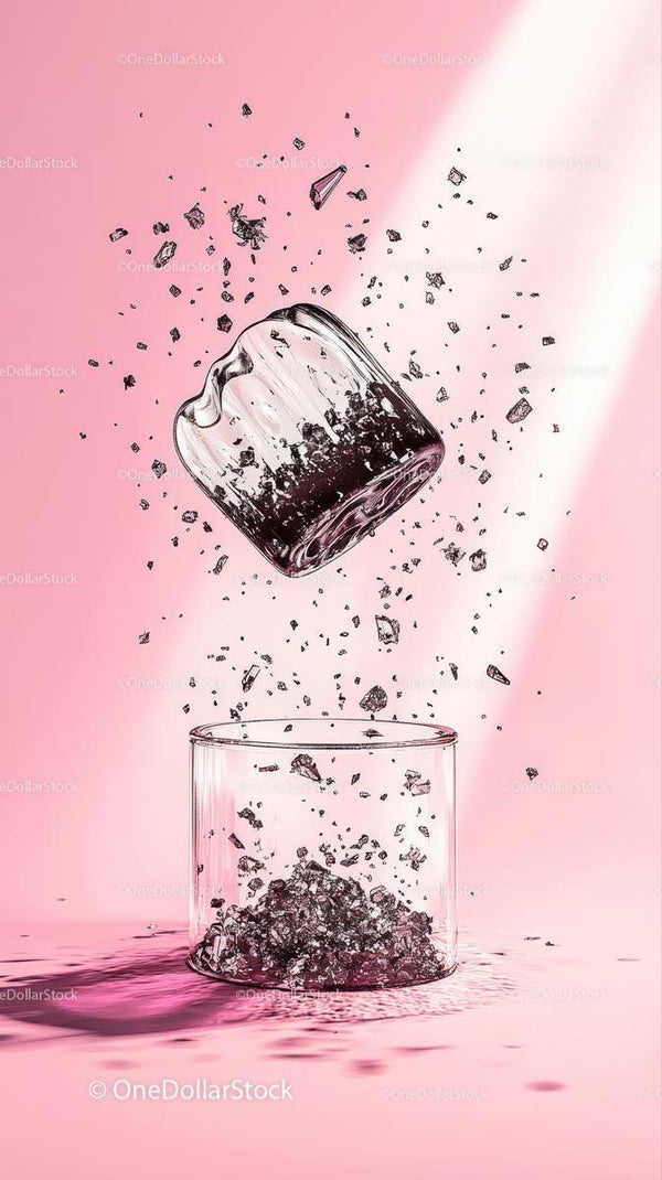 Glass Shattering in Mid-Air with Flying Fragments