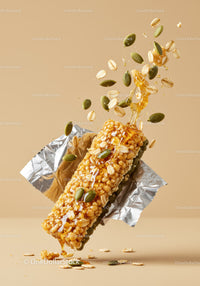 Honey Drizzled Granola Bar with Oats and Pumpkin Seeds