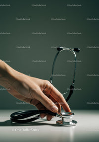 Doctor Using Stethoscope for Medical Examination Healthcare Equipment
