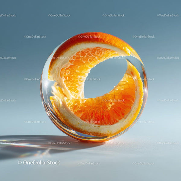 Fresh Orange Slices in a Glass Bowl with Bright Juicy Color