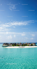 Tropical Overwater Bungalows and Turquoise Waters in Paradise