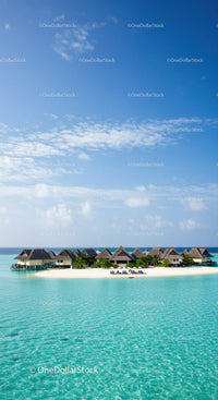 Tropical Overwater Bungalows and Turquoise Waters in Paradise