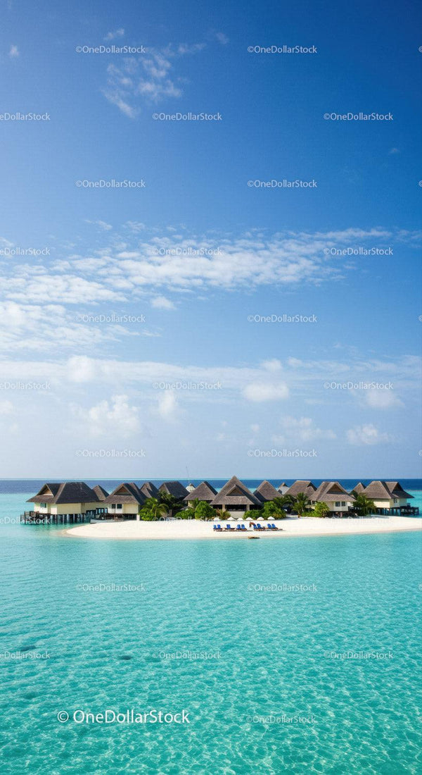 Tropical Overwater Bungalows and Turquoise Waters in Paradise