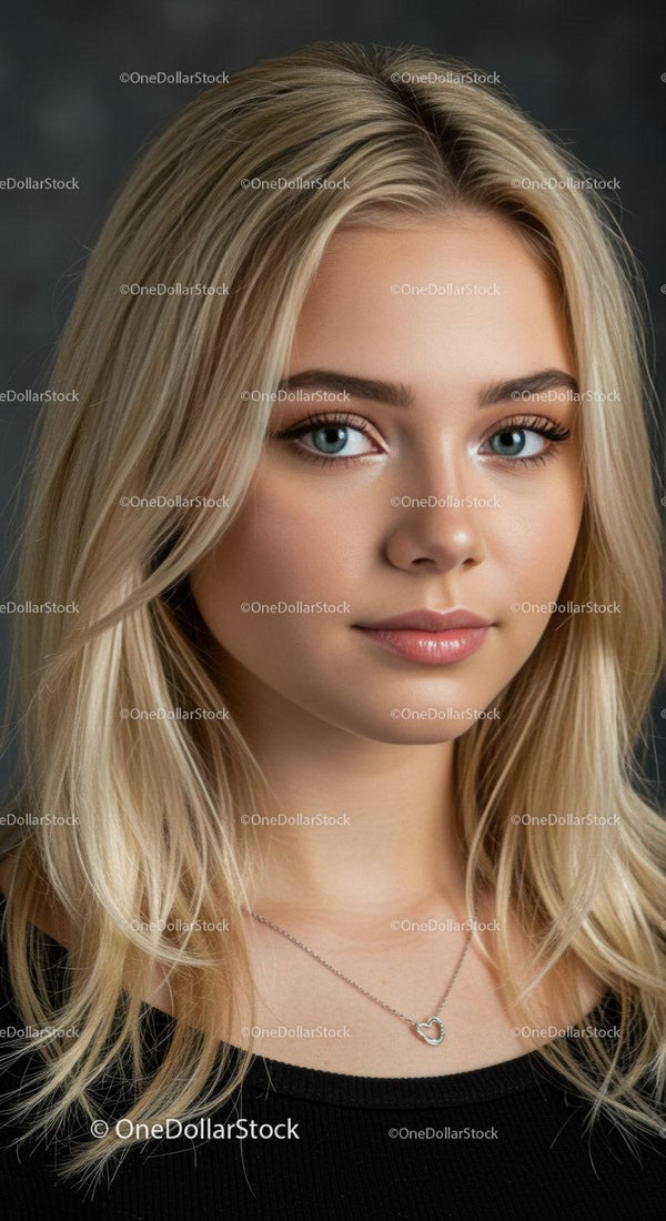 Portrait of confident young woman with blonde hair