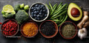 Fresh Organic Superfoods and Culinary Ingredients for Healthy Eating