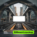 editable PSD mockup for Billboard in modern city