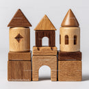 Assorted Wooden Block Houses for Kids Play and Educational Use