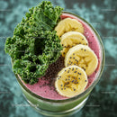 Vibrant Berry and Banana Smoothie with Kale and Chia Seeds