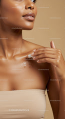Close-up of African American Woman Applying Moisturizer for Healthy Skin