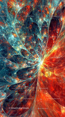 Vivid Abstract Fractal Art with Glowing Energy Swirls