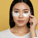 Young Woman with Eye Patches for Skincare Treatment or Facial