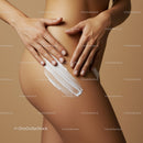 Close-Up of Hands Applying White Cream on Body for Skincare Routine