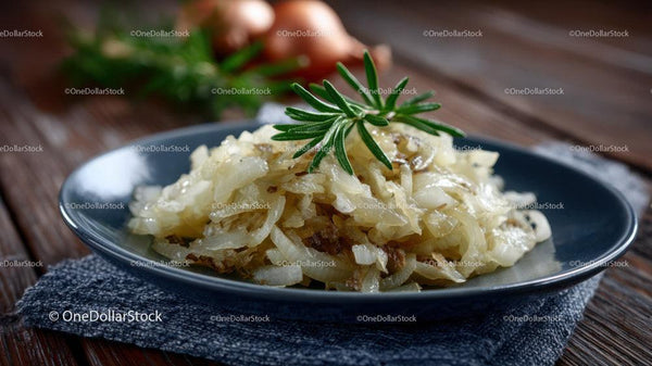 Traditional Sauerkraut Served on a Modern Plate for Gourmet Dining