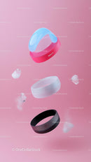 Modern Fitness Tracker Bands Collection in Pink, White, and Black