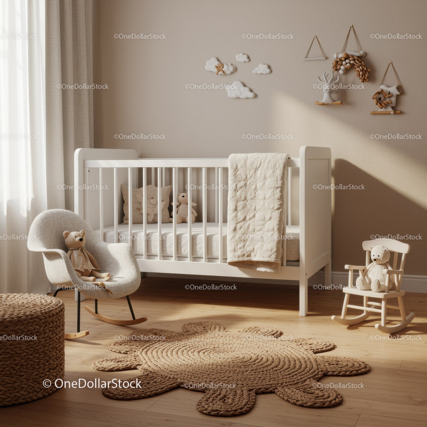 Cozy Modern Nursery with Natural Light and Toys