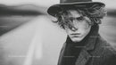 Fashionable Young Man in Black and White Street Portrait