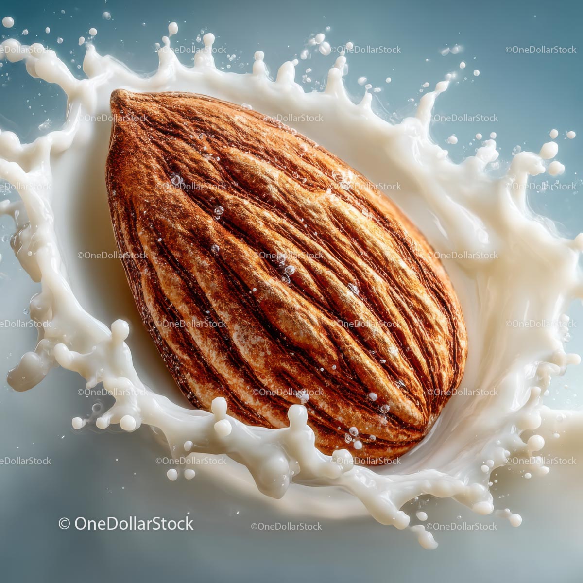 Almond Splashing in Creamy Milk for Stunning Food Photography