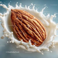 Almond Splashing in Creamy Milk for Stunning Food Photography