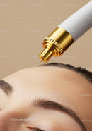 Close-Up of Cosmetic Injection in Forehead for Skin Rejuvenation