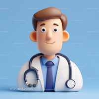 Friendly Doctor Figurine with Stethoscope for Healthcare Professionals