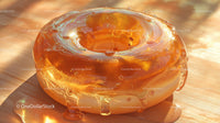 Luxurious Golden Glass Gemstone with Sparkling Glitter in Sunlight