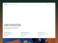 Formwell homepage preview featuring a light editorial layout with project artwork and restrained typographic labels.