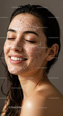 Smiling Woman with Clear Skin and Glowing Complexion