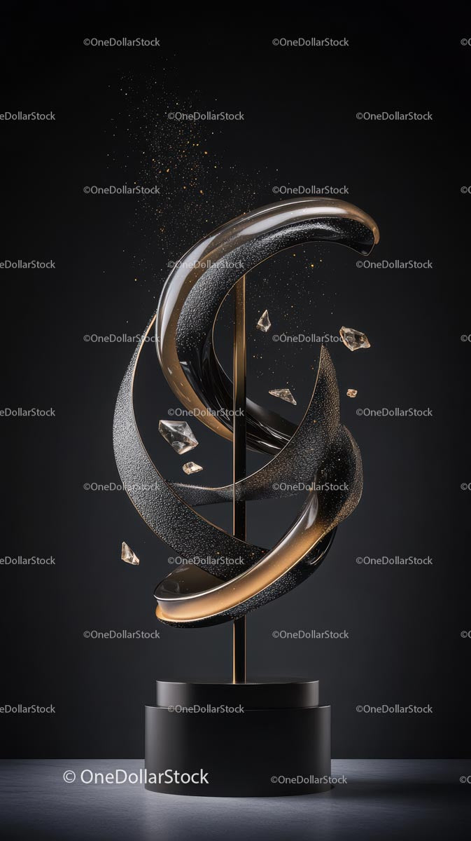 Elegancka metalowa rzeźba do nowoczesnego wystroju wnętrz