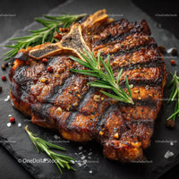 Juicy Grilled Beef Chop with Herbs and Charred Grill Marks
