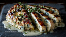 Artisan Blue Cheese Wheel on Dark Rustic Surface in Gourmet Food Setting